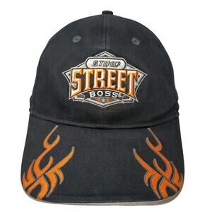 STIHL Street Boss Strapback Hat Black One Size Adjustable Embroidered